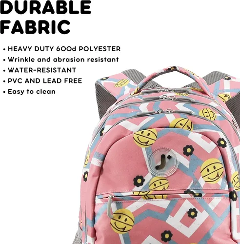 Vista 5 de J World New York Mochila para portátil Cornelia, Baloncesto, Tamaño único, Mochila escolar Cornelia para niños. Linda mochila para laptop para mujer