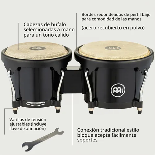 Vista 3 de Meinl Percussion BPP-1 Bongo y Percusión Pack para Jam Sessions o Sets Acústicos