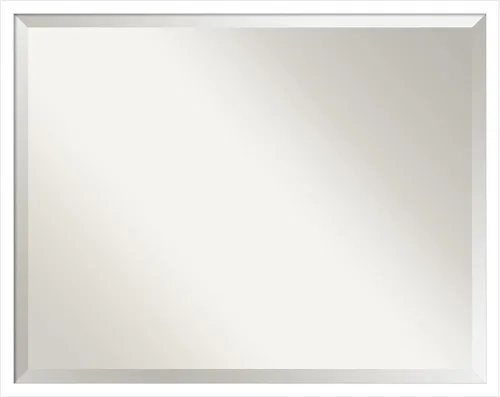 Vista 22 de Amanti Art Espejo de baño gris para sobre el fregadero, espejo rectangular gris arcilla esbelta de 24 x 30 pulgadas, marco de madera contemporánea