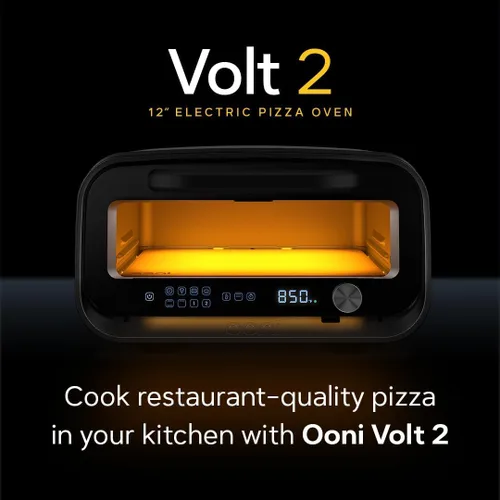 Vista 11 de Ooni Volt 2 - Horno eléctrico de pizza para interiores, horno tostador eléctrico versátil para encimera, cocina pizzas de 12 pulgadas y más