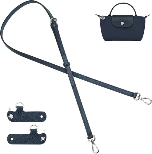 Vista 29 de Jiesinlov Correa de Hombro de Cuero para Bolso de Repuesto, Kit de Conversión Ajustable para Bandolera Compatible con Mini Bolso Antracita