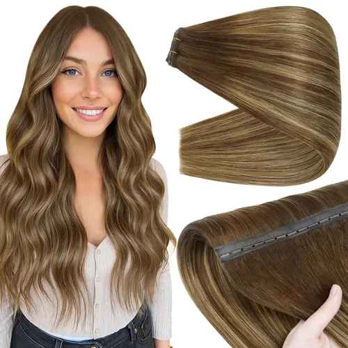 Vista 59 de Full Shine Extensiones de trama de cabello humano, cabello natural negro brillante, para mujeres, 1.76 oz (50 g), 10 pulgadas (25.4 cm), cabello