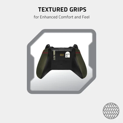 Vista 5 de Razer Limited Edition Boba Fett Wireless Controller Quick Charging Stand Bundle for Xbox Series XS Xbox One Impulse Triggers - Textured Grips
