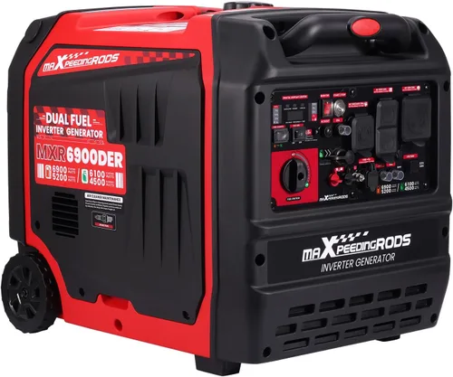 Vista 9 de maXpeedingrods 2450 Watt Portable Inverter Generator for Camping, Home MXR2450 Small Generator 17kg, Gas Powered, CO Sensor, RV Ready, Parallel &