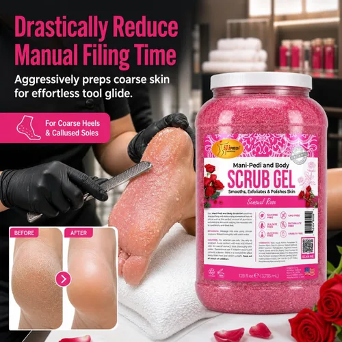 Vista 3 de SPA REDI Gel profesional para exfoliar pies, tratamiento de pedicura de doble acción, transformación de la piel de doble acción para pies más suaves