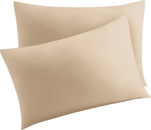 Vista 27 de Juego de 2 fundas de almohada 100% de algodón egipcio, fundas de almohada refrescantes de 400 hilos, fundas de almohada suaves y transpirables