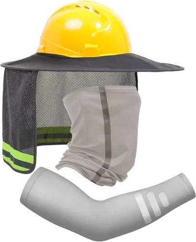 Vista 12 de TCCFCCT Protector Solar de Ala Completa con Malla para el Cuello, Visera Solar de Alta Visibilidad con Protección para el Cuello y Bandana Diadema