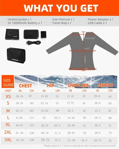 Vista 6 de HEWINZE Women's Heated Vest with Battery Pack, Lightweight Quilted Heated Jacket, Heated Puffer Jacket Base Layer