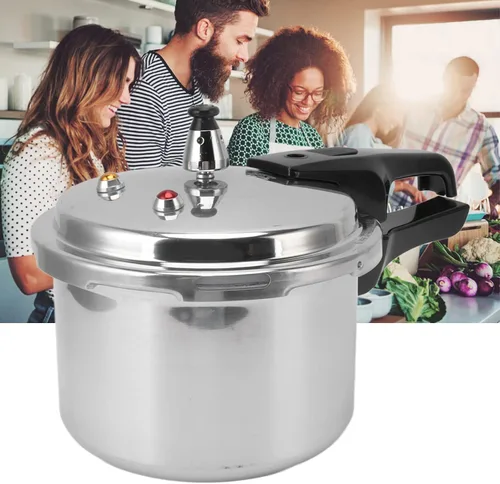 Vista 6 de Tyenaza Olla a presión de acero inoxidable de 3 litros, compatible con inducción, estufa de gas, cocción instantánea