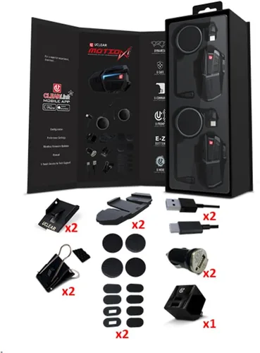 Vista 3 de UCLEAR Digital Sistema de comunicación de casco Motion Infinity (kit dual)