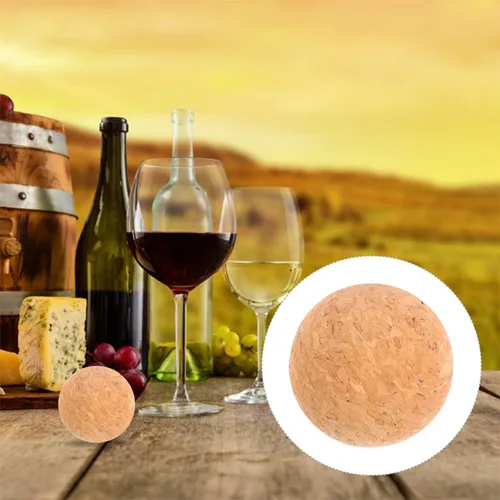 Vista 4 de 1 tapón de bola de corcho de madera para decantador de vino, jarra y botella, 1.41 pulgadas de diámetro, fácil de usar y reutilizable