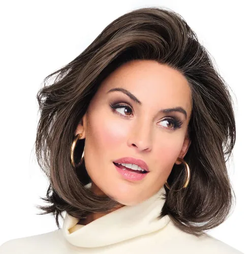 Vista 11 de Raquel Welch Flying Solo - Peluca para niños, 100% atada a mano por ropa de pelo, gorra pequeña promedio, RL10/12 castaño iluminado por el sol