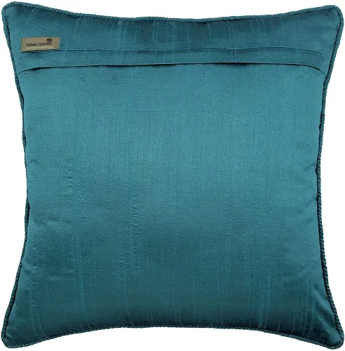 Vista 170 de The HomeCentric Funda de almohada con cremallera, funda de cojín azul de 12 x 12 pulgadas, funda de cojín de algodón bordado para sofá, diseño