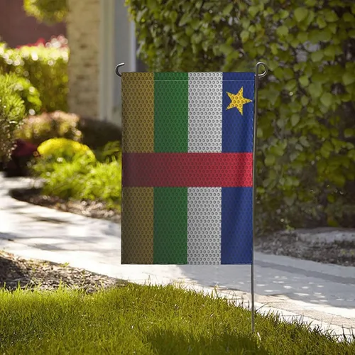 Vista 2 de Flag Of The Central African Republic Garden Flag 28"x40" Inch Double Sided Garden Flags Home Lawn Outdoor Decor Flags Party Banner Welcome Flag