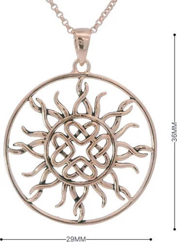 Vista 4 de Amazon Essentials . Collar con colgante celta de plata de ley 925 para mujer, cadena Rolo de 18 pulgadas, joyería hipoalergénica para mujer