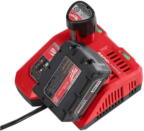Vista 3 de Milwaukee 48-59-1808 M12 y M18 Cargador de batería rápido de litio multi-voltaje de 12 voltios/18 voltios (embalaje no minorista)
