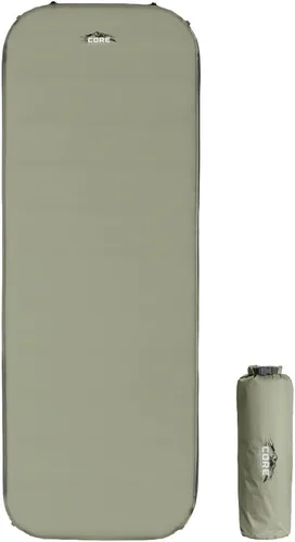 Vista 8 de CORE Cama de campamento doble autoinflable, colchón inflable perfecto para viajes, coche, camping y uso al aire libre, almohadilla inflable rellena