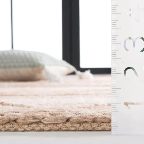 Vista 2 de SAFAVIEH Natura Collection - Alfombra decorativa de 2 x 3 pies, beige, hecha a mano marroquí de lana tribal y viscosa, ideal para zonas de alto