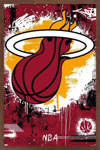 Vista 16 de Trends International NBA Miami Heat - Póster de pared con logotipo Maximalist 23