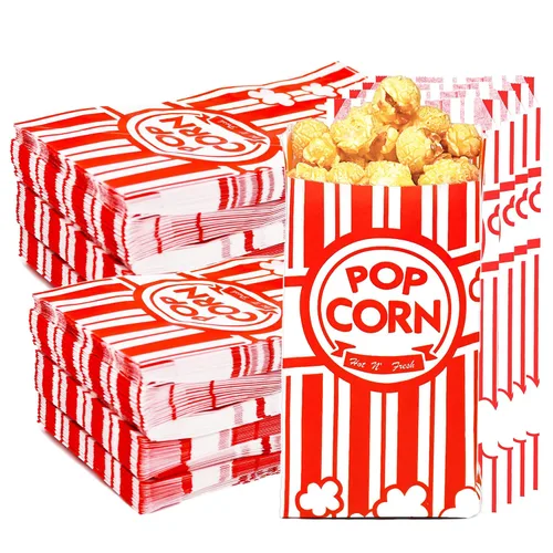 Vista 9 de Homrelaxy 600 bolsas de palomitas de maíz, bolsas de palomitas de maíz de 1 onza para porciones individuales, fundas de papel a granel para máquina