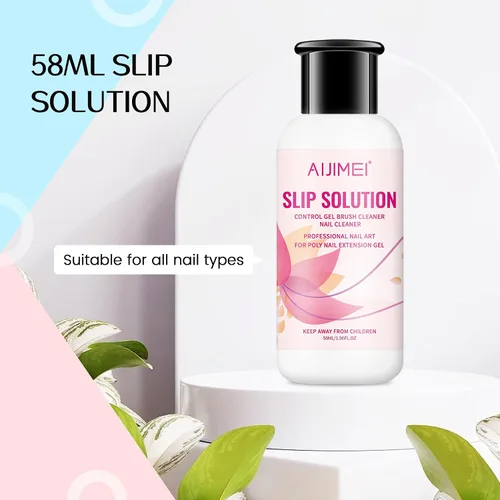 Vista 2 de Juego de soluciones deslizantes de uñas de 2.0 fl oz/2fl.oz Solución deslizante para uñas de gel de polietileno, extensión de uñas, solución