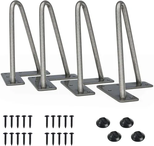 Vista 34 de SMARTSTANDARD Patas de muebles de horquilla de alta resistencia de 4 pulgadas, proyectos de bricolaje de metal para el hogar para soporte de TV