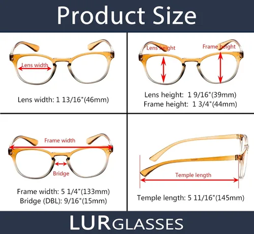 Vista 7 de LUR Gafas de lectura paquete de 5 lectores de moda para mujer (uno para cada color)