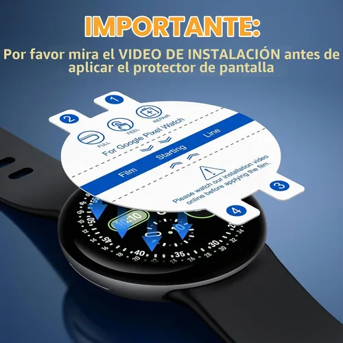 Vista 6 de Misxi 6 unidades de protector de pantalla transparente para Google Pixel Watch 4/3/2/1 41mm, TPU suave sin burbujas, autorreparable, instalación