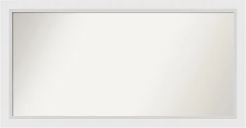 Vista 262 de Amanti Art Espejo de baño blanco para sobre el fregadero, 24 x 26 pulgadas, espejo rectangular blanco y blanco, marco de madera contemporáneo