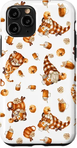 Vista 29 de Autumn Pumpkin Spice Motif for Thanksgiving Cute Fall Gnome Case for iPhone 17