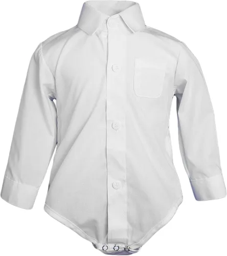 Vista 3 de Mameluco unisex de polialgodón con botones y cuello para bebé