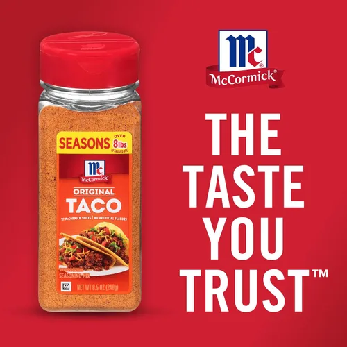 Vista 22 de McCormick Mezcla de condimentos para tacos, original, sin sabores artificiales, sin MSG añadido, calor suave y sabor clásico que toda la familia