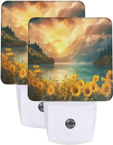 Vista 20 de Juego de 2 lámparas LED de noche enchufables para perros de Navidad, juego de 2 luces nocturnas de emergencia con sensor automático para dormitorio