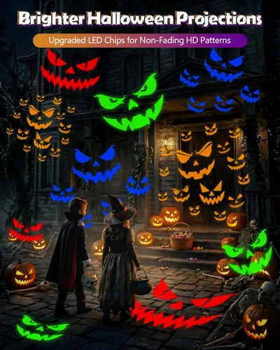 Vista 8 de Proyector de luces de Halloween ultra brillantes para exteriores