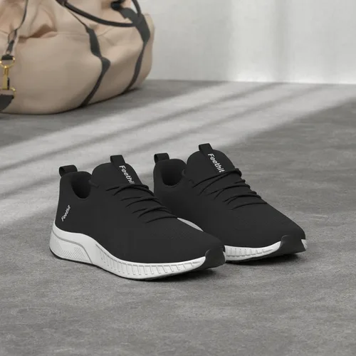 Vista 2 de Feethit - Tenis para hombre antideslizantes, ligeros, transpirables, estilo slip-on, para caminar, correr y gimnasio