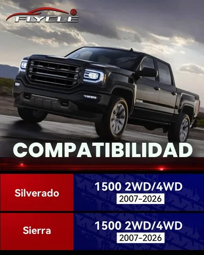 Vista 5 de FLYCLE Kit de elevación de nivelación de 2 pulgadas para Silverado 1500 Sierra 1500 2007-2026, Kit de espaciadores de puntal delantero de 2 pulgadas