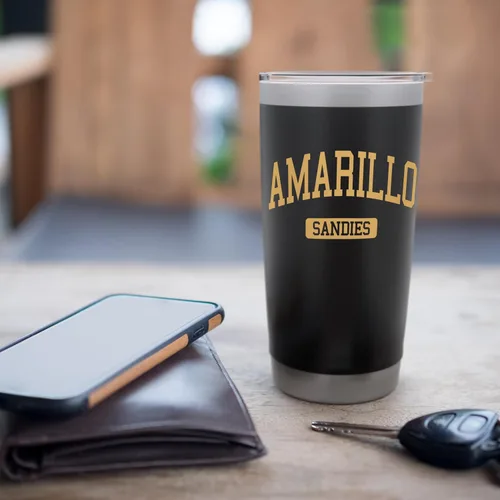 Vista 7 de Amarillo High School HS Amarillo TX Varsity Sports - Vaso aislado de acero inoxidable