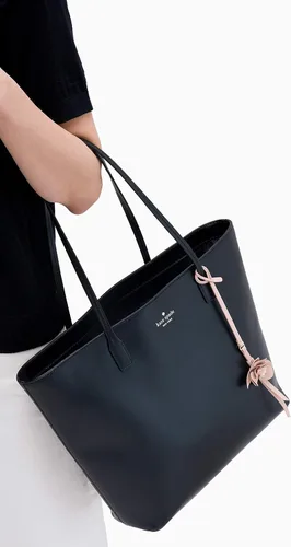 Vista 4 de Kate Spade New York - Bolso de mano con diseño de flores de Karla (negro)