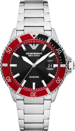 Vista 13 de Emporio Armani World Explorer Dive-Inspired Men's Watch with Stainless Steel, Silicone or Leather Band