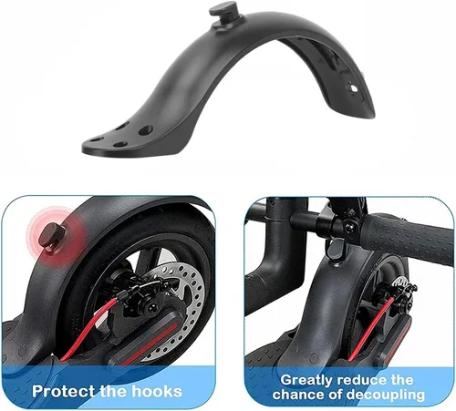 Vista 5 de Guardabarros eléctrico para scooter, 4 agujeros, protector de barro para scooter a prueba de salpicaduras, accesorios para guardabarros, soporte