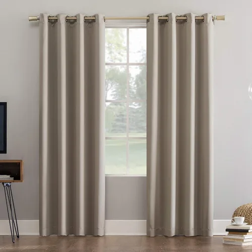 Vista 35 de Sun Zero Nordic - Juego de 2 paneles de cortinas con ojales de grado teatral extremo 100% opacas, 104" x 96" (2* 52" x 96"), cortinas opacas blanco