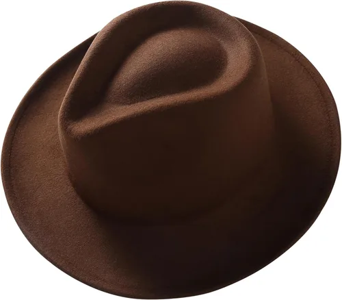Vista 3 de eforpretty Disfraz de Halloween para hombre, suéter de punto con sombrero marrón y guante de cuero