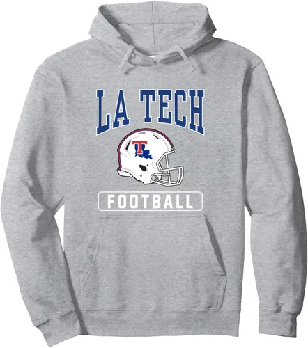 Vista 3 de Louisiana Tech Bulldogs Football Helmet Pullover Hoodie