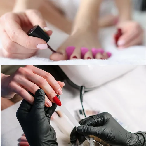 Vista 4 de Separadores de dedos de espuma suave para mujer, 12 espaciadores de pedicura para mujer