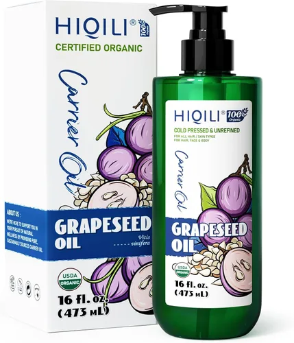 Vista 11 de HIQILI Aceite de ricino orgánico prensado en frío sin refinar, certificado por USDA, sin hexano, aceite de grado prémium para cara, crecimiento