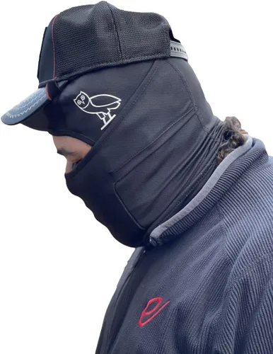 Vista 2 de Pasamontañas con protección UV para hombres y mujeres, diseño de búho, táctica, ligera, para esquí, motocicleta, correr, equitación, color negro
