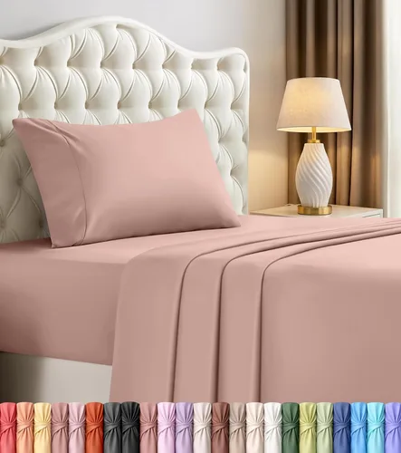 Vista 77 de Utopia Bedding - Juego de sábanas de microfibra cepillada, resistente al encogimiento y a la decoloración, de fácil cuidado, 3 piezas, tamaño Beige