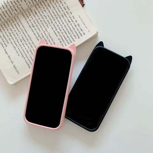 Vista 3 de Pop Case para iPhone 12/12 Pro, Funda de silicona con burbujas de gato negro afortunado de dibujos animados, brillo, estrellas, burbujas de arena