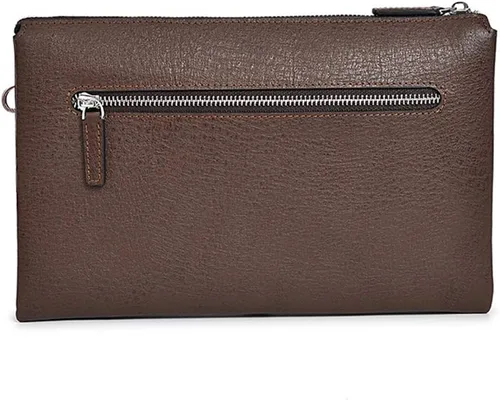 Vista 7 de BALIDIYA - Bolso de mano para hombre con cremallera Marrón talla única billetera de viaje