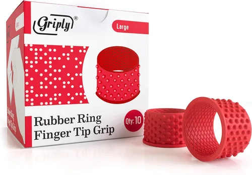 Vista 11 de Griply Dedales de Goma para Dedos Agarres de Mano Protector de Punta de Dedo de Goma Almohadillas para Dedos (Extra Pequeño)